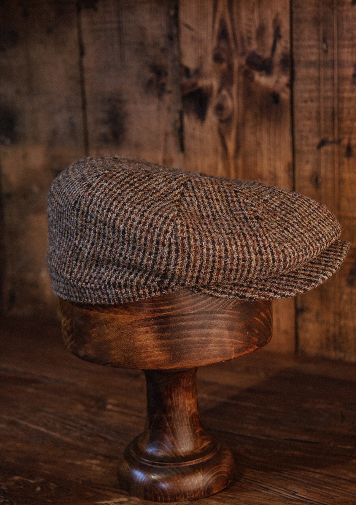 Ridgmount Baker Boy (Narrow Width) Pine Harris Tweed