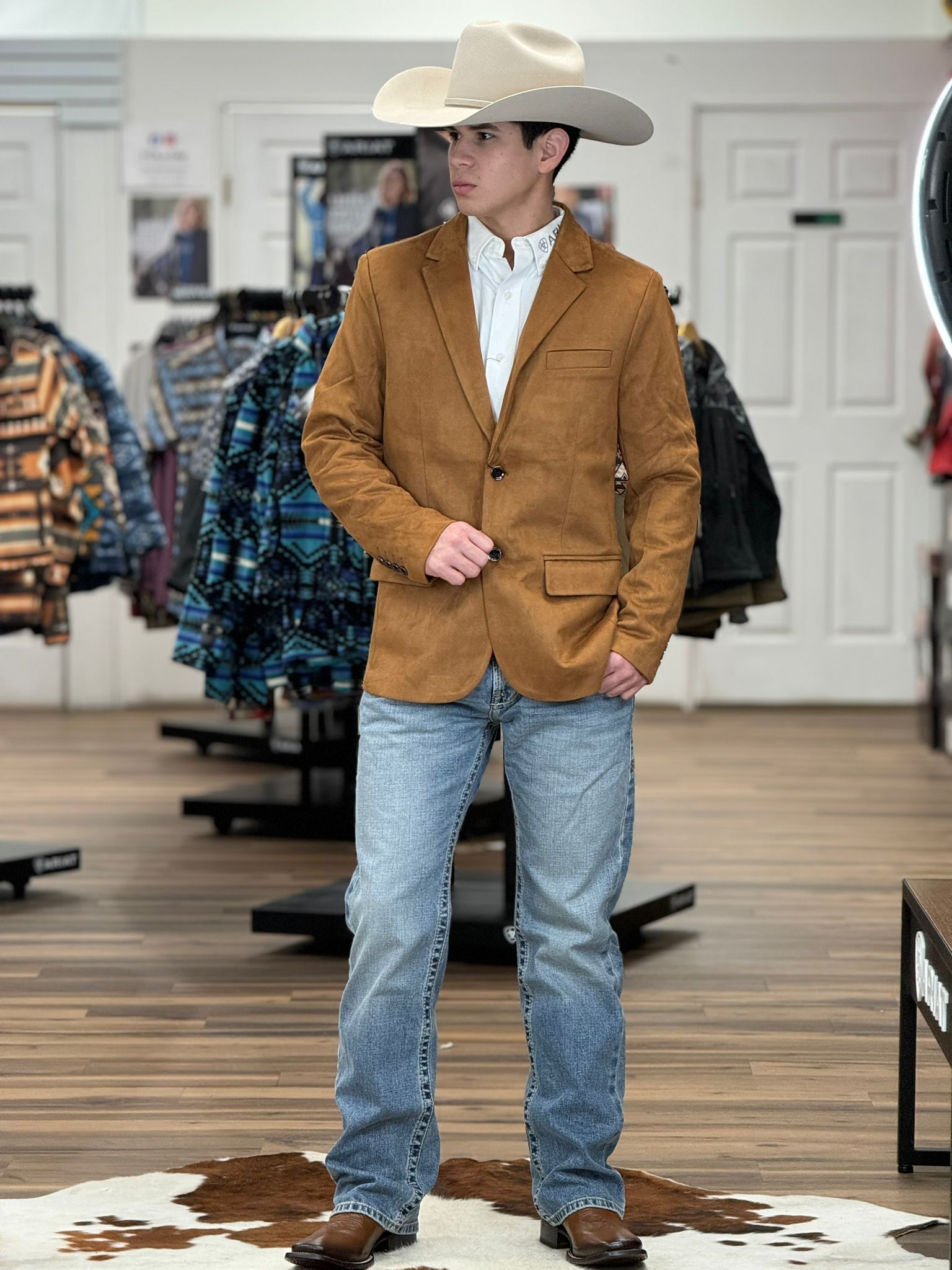 PLATINI CAMEL GAMUZA SUEDE BLAZER