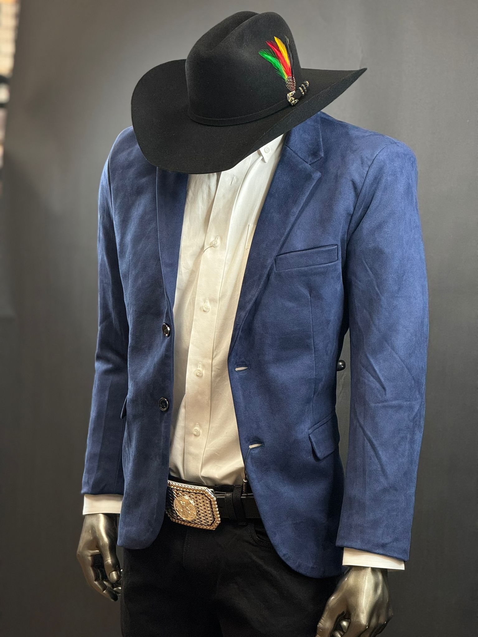 PLATINI NAVY GAMUZA SUEDE BLAZER