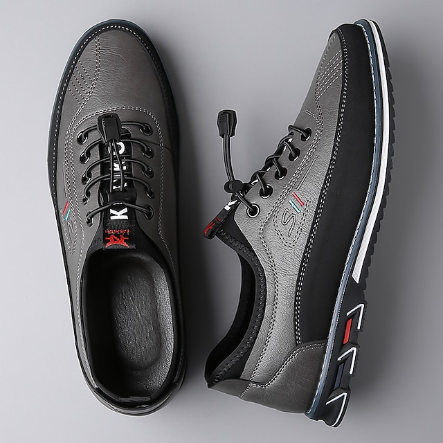 Men's Brown Casual Sneakers with Lace-Up Design – Comfortable Non-Slip Walking Shoes for Daily Outdoor Activities