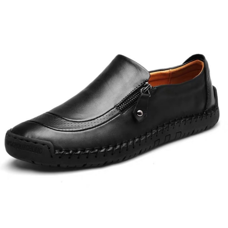 🔥Hot Sale🎁Mens Handmade Side Zipper Casual Comfy Leather Slip On Loafers
