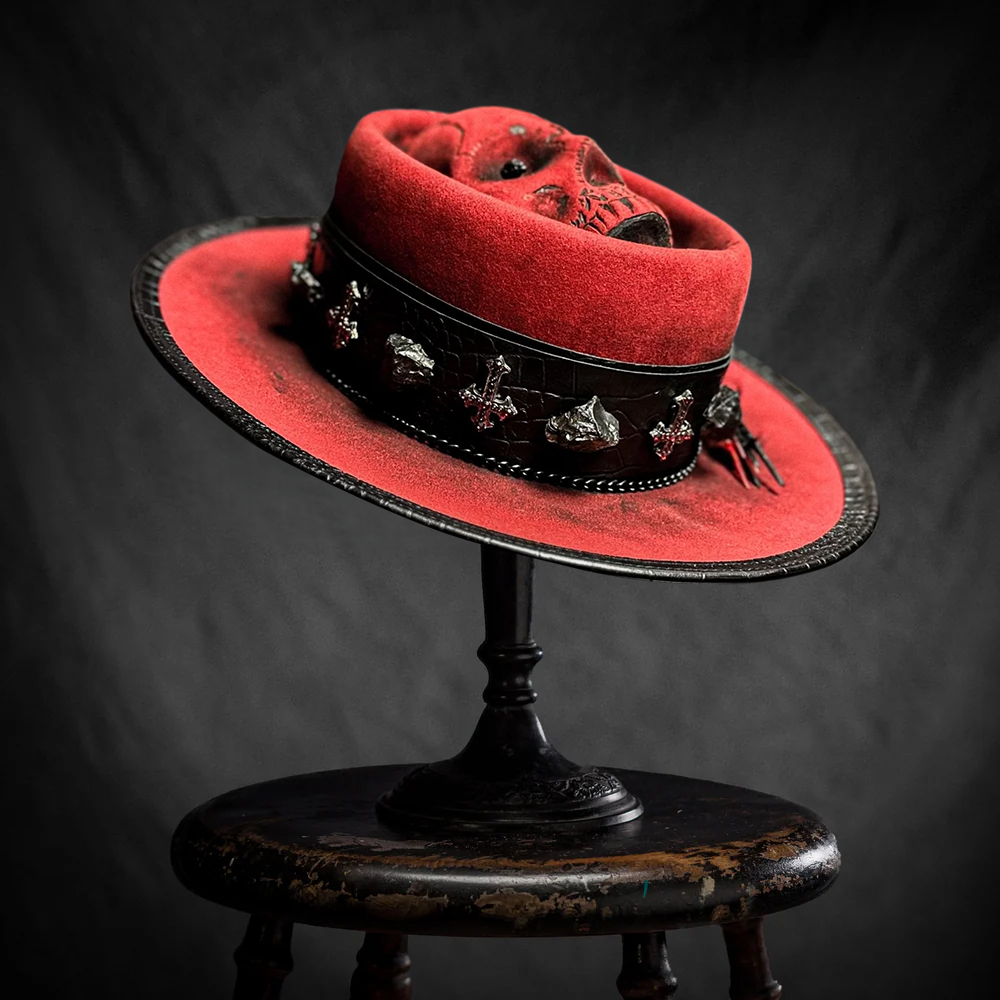 Skull Crown In Dark Red