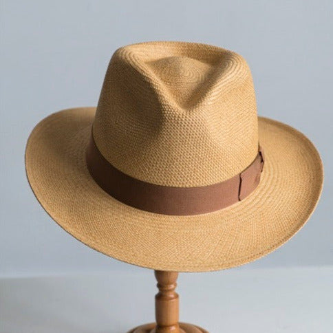 Panama Tabacco Western Fedora Buttero Grosgrain