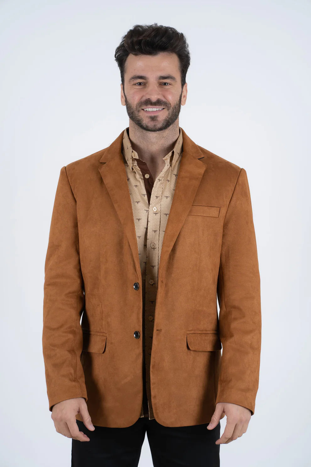 PLATINI CAMEL GAMUZA SUEDE BLAZER
