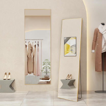 71"x30" Arched Full Body Mirror Floor Mirror Standing Hanging or Leaning Wall with Stand Aluminum Alloy Thin Frame--Living Room,Living Room Mirror