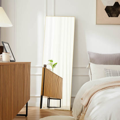 71"x30" Arched Full Body Mirror Floor Mirror Standing Hanging or Leaning Wall with Stand Aluminum Alloy Thin Frame--Living Room,Living Room Mirror