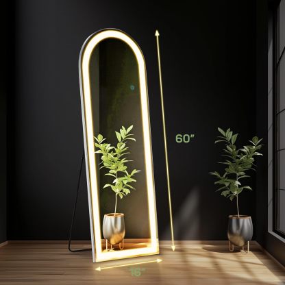 Arched Mirror Full Length with LED Lights