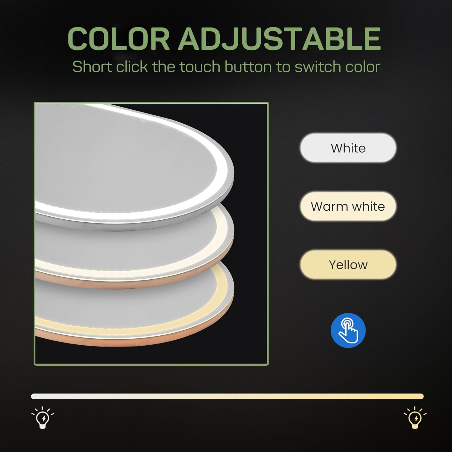 Arched Mirror Full Length with LED Lights