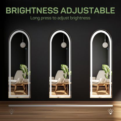 Arched Mirror Full Length with LED Lights