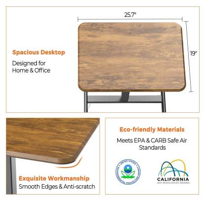 Adjustable Rolling Desk Laptop Computer Cart for Home, Office, Classroom,Overbed Table--Bedroom,Bedroom Desk,Home Office,Home Office Desk,New Arrivals,Office,Office Desk