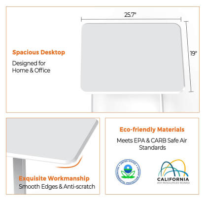 Adjustable Rolling Desk Laptop Computer Cart for Home, Office, Classroom,Overbed Table--Bedroom,Bedroom Desk,Home Office,Home Office Desk,New Arrivals,Office,Office Desk