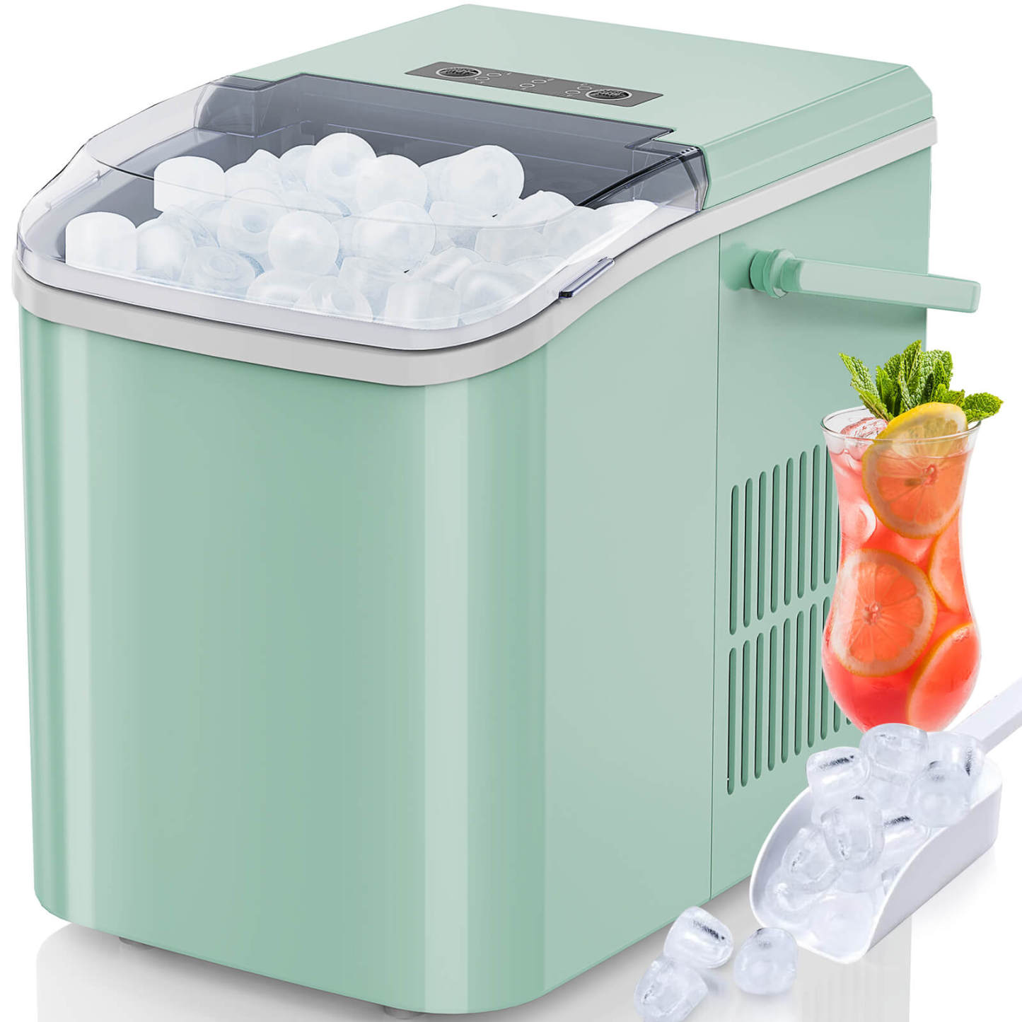 Countertop Ice Maker Machine, Portable Self-Cleaning Ice Machine with Ice Scoop, Basket and Handle--kitchen & Dining,New Arrivals
