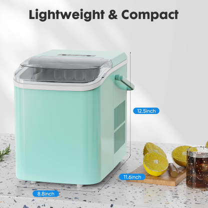 Countertop Ice Maker Machine, Portable Self-Cleaning Ice Machine with Ice Scoop, Basket and Handle--kitchen & Dining,New Arrivals