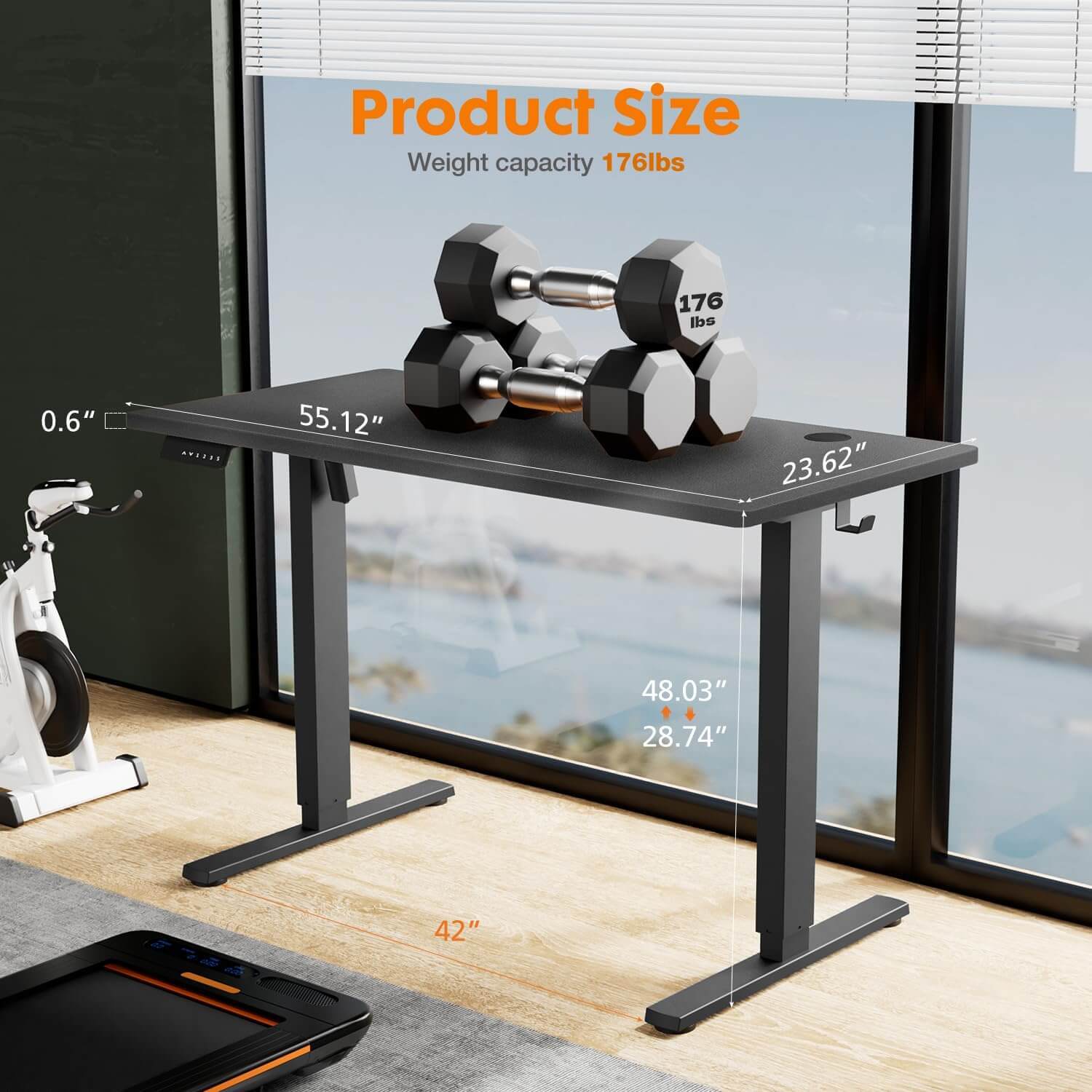 Electric Height Adjustable Standing Desk,Sit to Stand Ergonomic Computer Desk--Bedroom,Bedroom Desk,Electric Lift Desk,Home Office,Home Office Desk,Living Room,Living Room Desk,Office,Office Desk