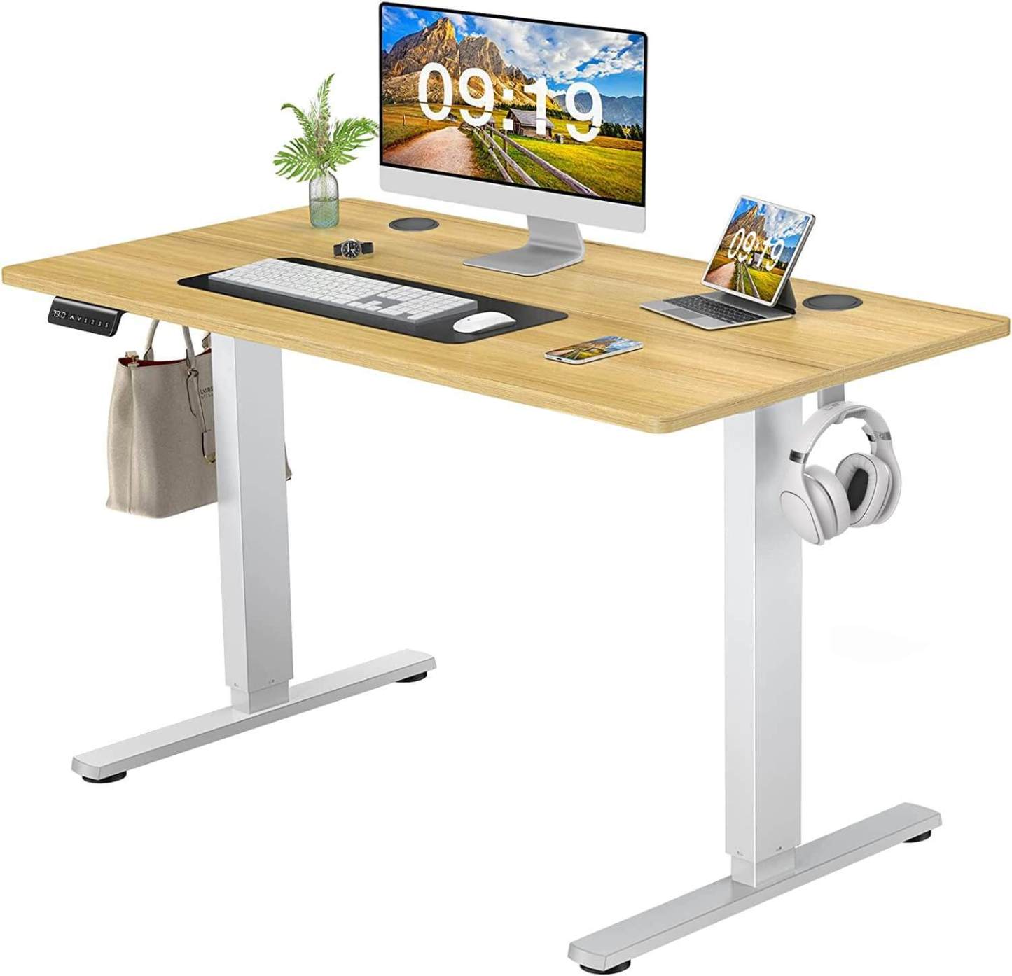 Electric Height Adjustable Standing Desk,Sit to Stand Ergonomic Computer Desk--Bedroom,Bedroom Desk,Electric Lift Desk,Home Office,Home Office Desk,Living Room,Living Room Desk,Office,Office Desk