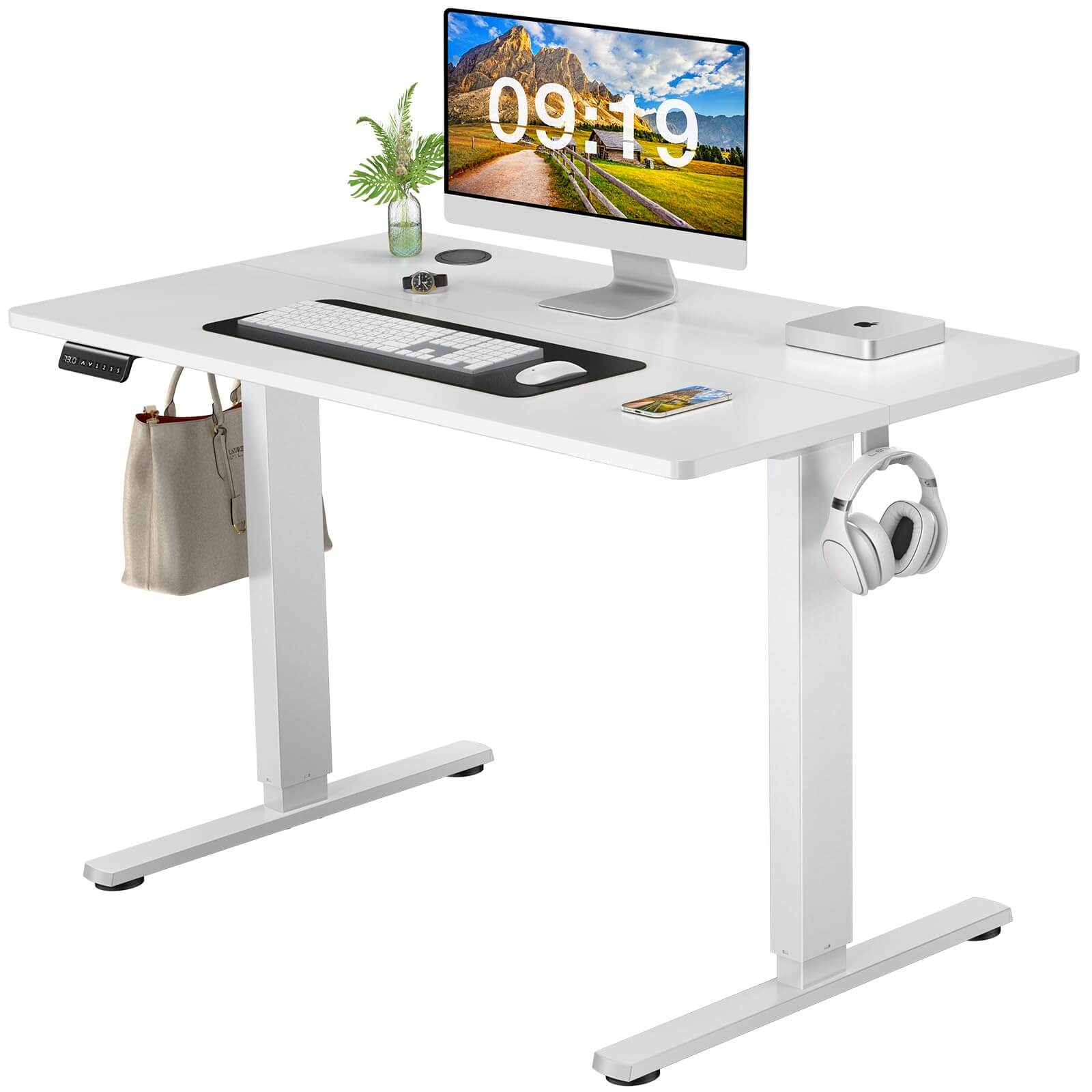 Electric Height Adjustable Standing Desk,Sit to Stand Ergonomic Computer Desk--Bedroom,Bedroom Desk,Electric Lift Desk,Home Office,Home Office Desk,Living Room,Living Room Desk,Office,Office Desk