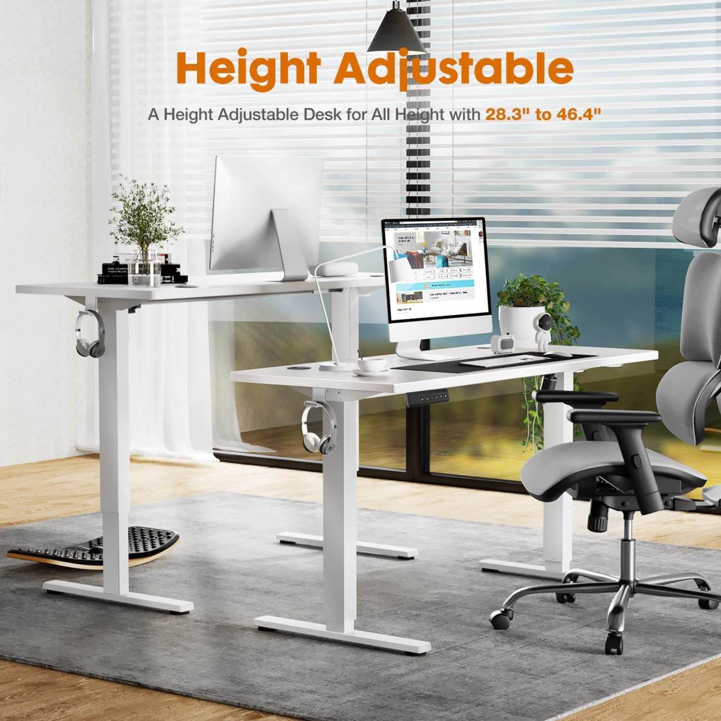 Electric Height Adjustable Standing Desk,Sit to Stand Ergonomic Computer Desk--Bedroom,Bedroom Desk,Electric Lift Desk,Home Office,Home Office Desk,Living Room,Living Room Desk,Office,Office Desk