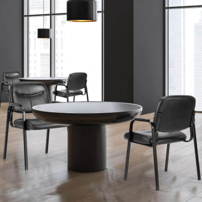 Leather Conference Room Chairs with Padded Arms,eception Chairs,Office Guest Chairs--Bedroom Chair,Home Office,Home Office Chair,kitchen & Dining,Office,Office Chair1