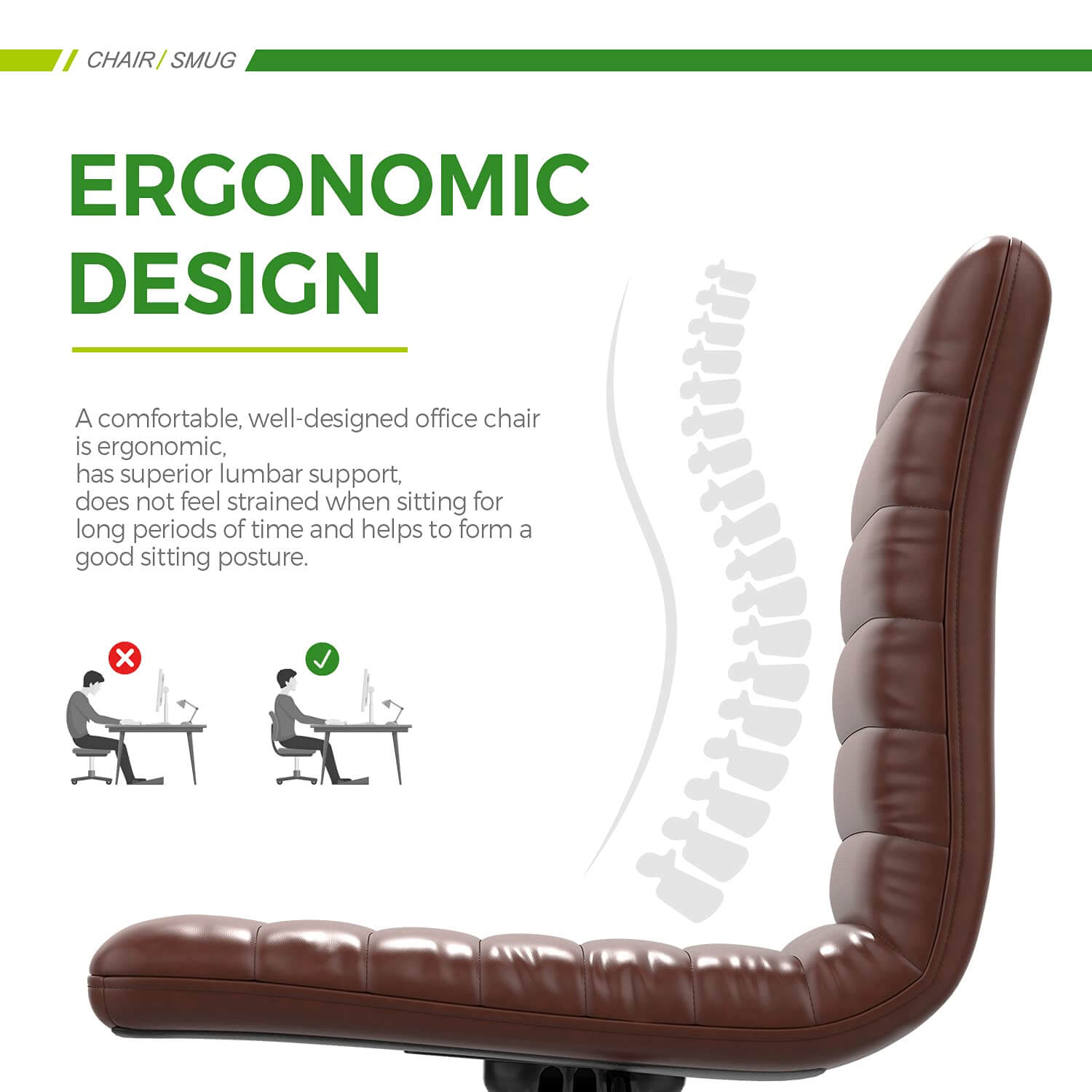 Leather Swivel Armless Mid Back Ribbed Office Chair for Adult Child, Height adjustable Vanity Chair--Home Office,Home Office Chair,kitchen & Dining,Living Room,Living Room Chair,Office,Office chair,Office Chair1