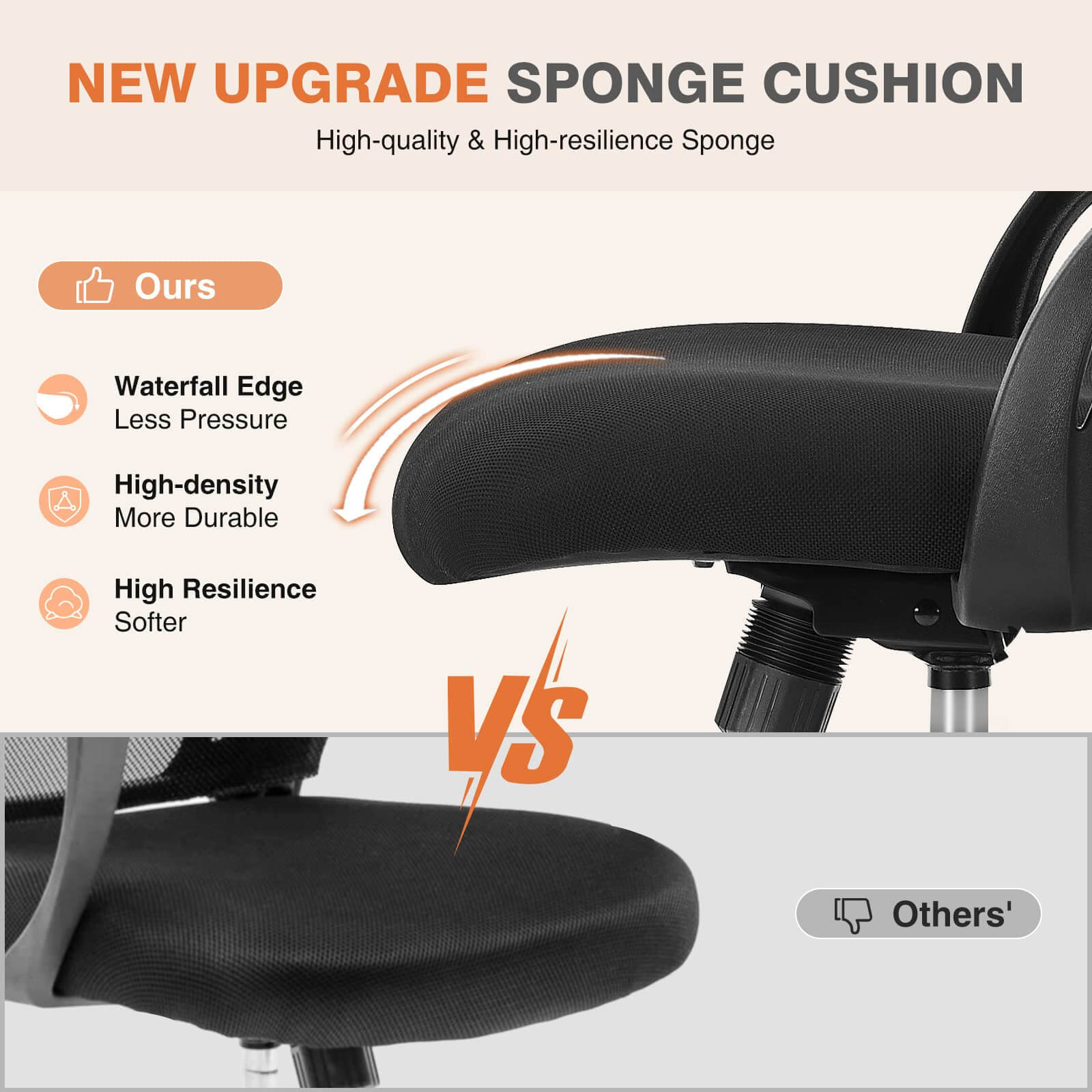 Ergonomic Home Mesh Office Desk Chairs with Flip up Armrests,Lumbar Support--Bedroom,Bedroom Chair,Home Office,Home Office Chair,Office,Office Chair1