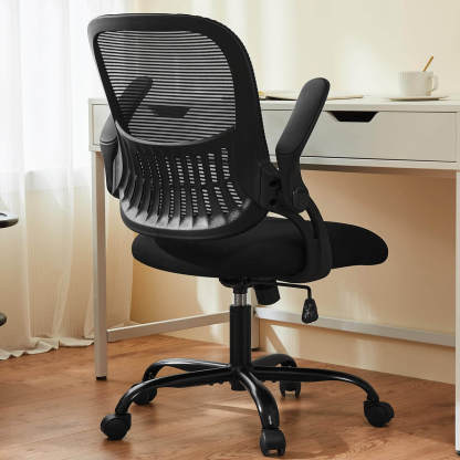 Ergonomic Home Mesh Office Desk Chairs with Flip up Armrests,Lumbar Support--Bedroom,Bedroom Chair,Home Office,Home Office Chair,Office,Office Chair1