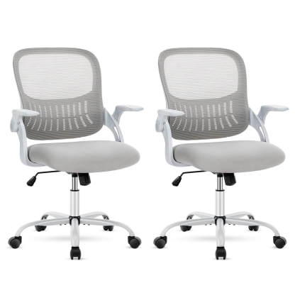 Ergonomic Home Mesh Office Desk Chairs with Flip up Armrests,Lumbar Support--Bedroom,Bedroom Chair,Home Office,Home Office Chair,Office,Office Chair1