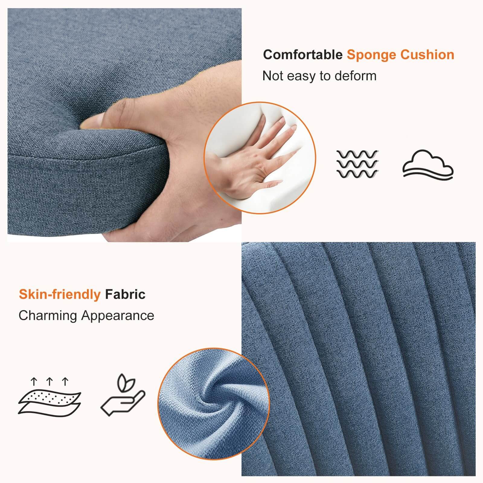 Modern Fabric Armless Adjustable Swivel Office Desk Chairs with Wheels--Bedroom,Bedroom Chair,Home Office,Home Office Chair,Living Room,Living Room Chair,Office,Office chair,Office Chair1