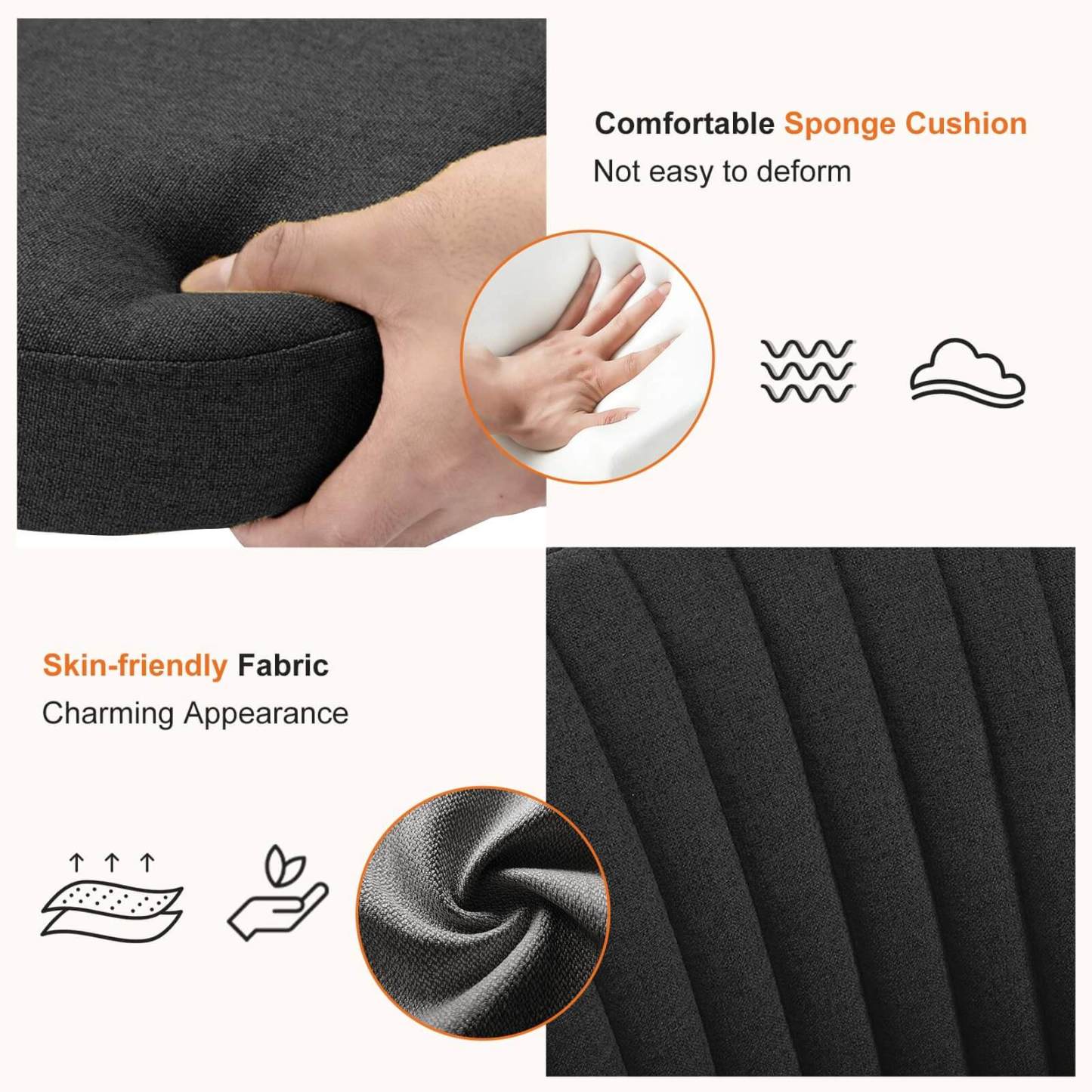 Modern Fabric Armless Adjustable Swivel Office Desk Chairs with Wheels--Bedroom,Bedroom Chair,Home Office,Home Office Chair,Living Room,Living Room Chair,Office,Office chair,Office Chair1