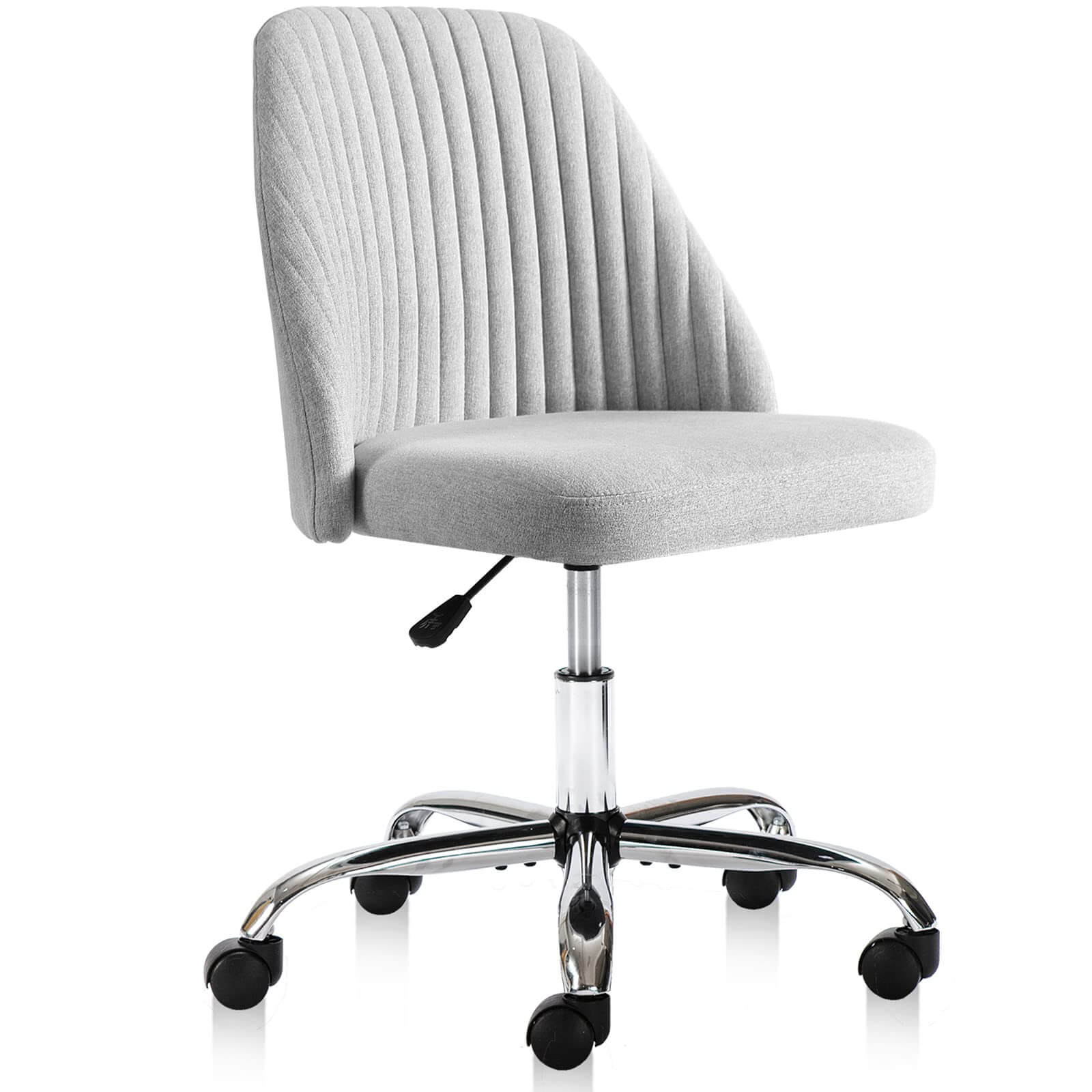Modern Fabric Armless Adjustable Swivel Office Desk Chairs with Wheels--Bedroom,Bedroom Chair,Home Office,Home Office Chair,Living Room,Living Room Chair,Office,Office chair,Office Chair1
