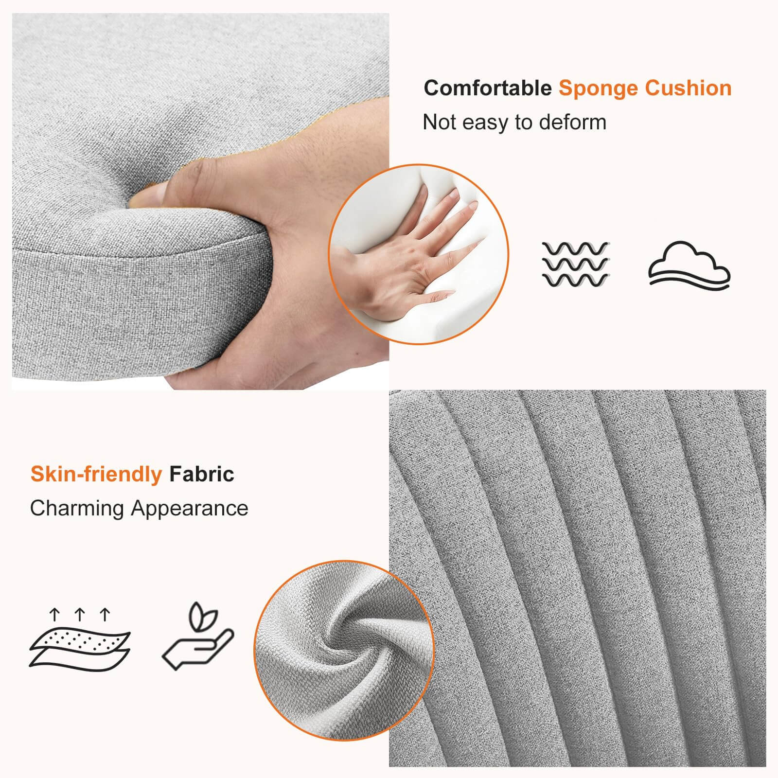 Modern Fabric Armless Adjustable Swivel Office Desk Chairs with Wheels--Bedroom,Bedroom Chair,Home Office,Home Office Chair,Living Room,Living Room Chair,Office,Office chair,Office Chair1