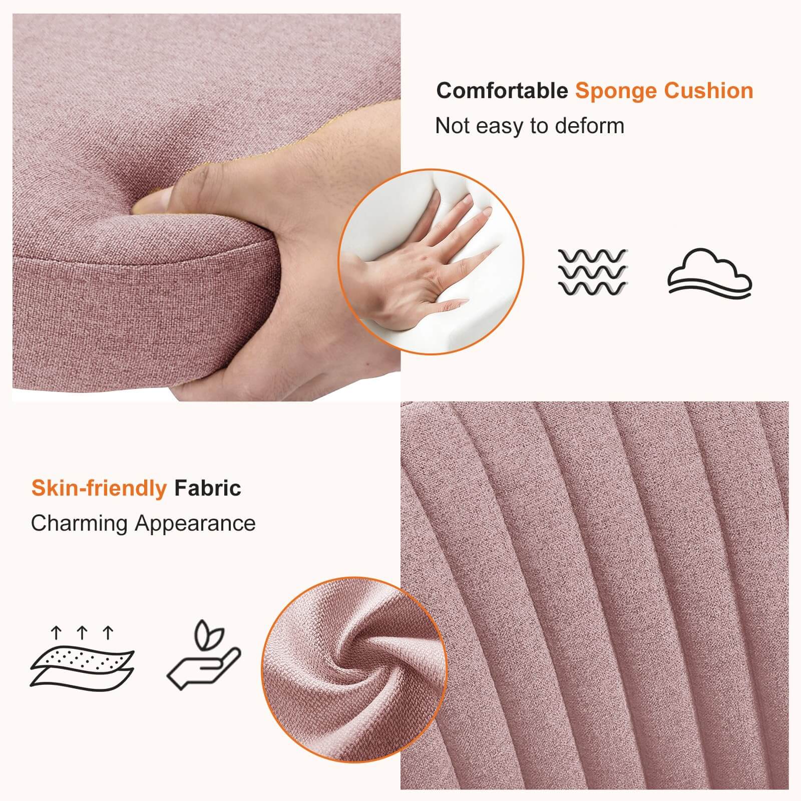 Modern Fabric Armless Adjustable Swivel Office Desk Chairs with Wheels--Bedroom,Bedroom Chair,Home Office,Home Office Chair,Living Room,Living Room Chair,Office,Office chair,Office Chair1