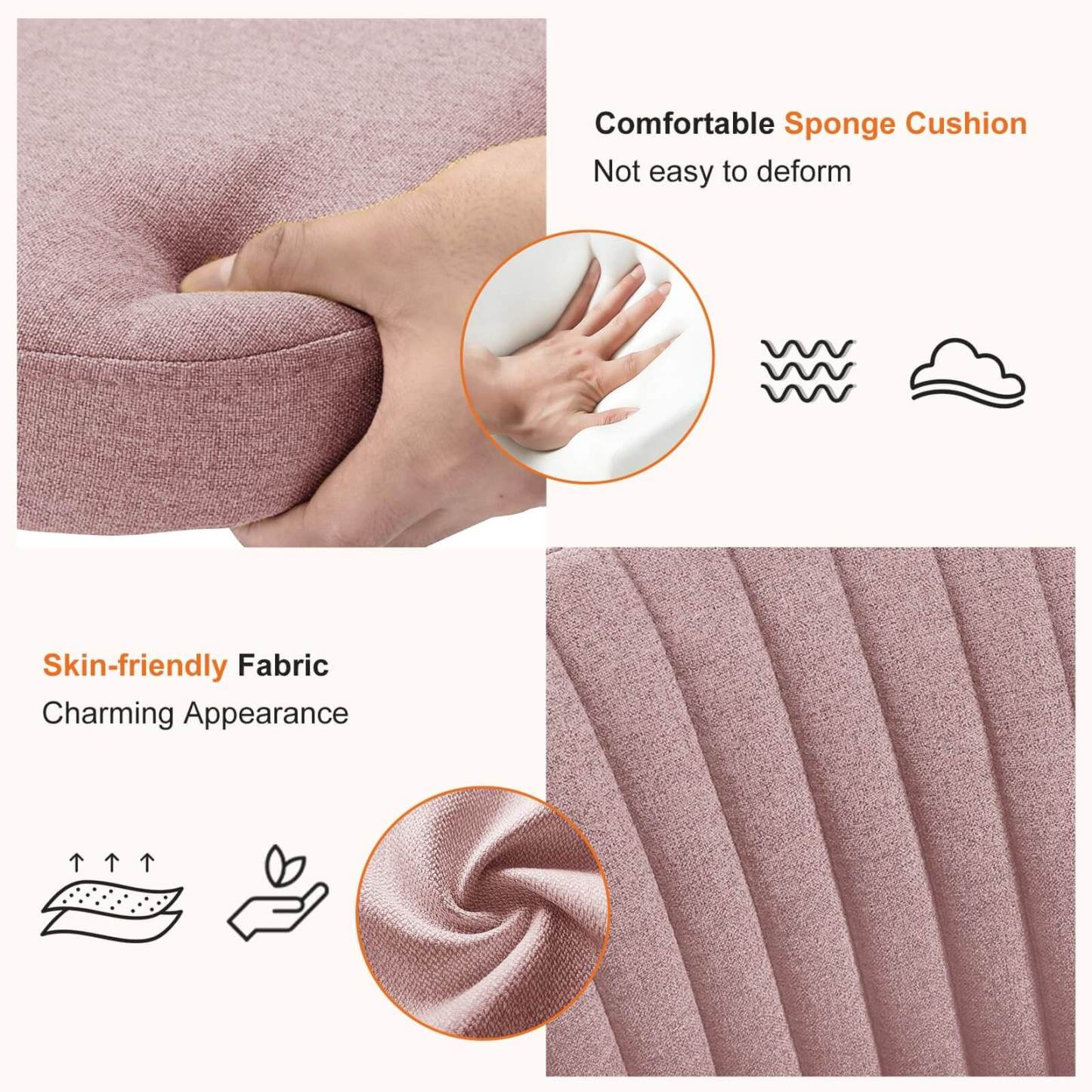 Modern Fabric Armless Adjustable Swivel Office Desk Chairs with Wheels--Bedroom,Bedroom Chair,Home Office,Home Office Chair,Living Room,Living Room Chair,Office,Office chair,Office Chair1