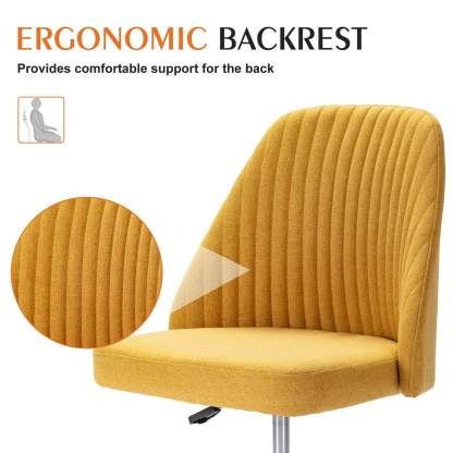 Modern Fabric Armless Adjustable Swivel Office Desk Chairs with Wheels--Bedroom,Bedroom Chair,Home Office,Home Office Chair,Living Room,Living Room Chair,Office,Office chair,Office Chair1