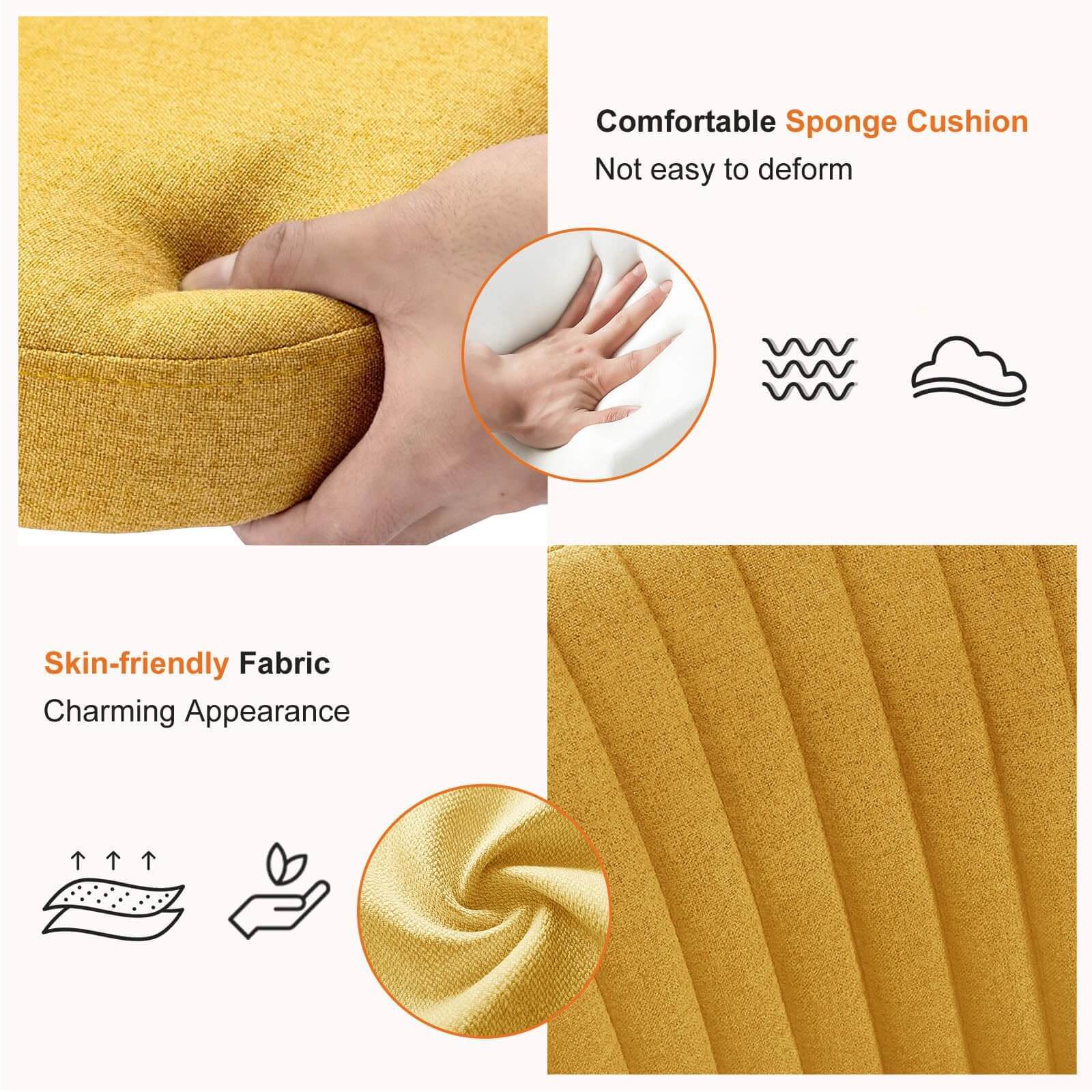 Modern Fabric Armless Adjustable Swivel Office Desk Chairs with Wheels--Bedroom,Bedroom Chair,Home Office,Home Office Chair,Living Room,Living Room Chair,Office,Office chair,Office Chair1