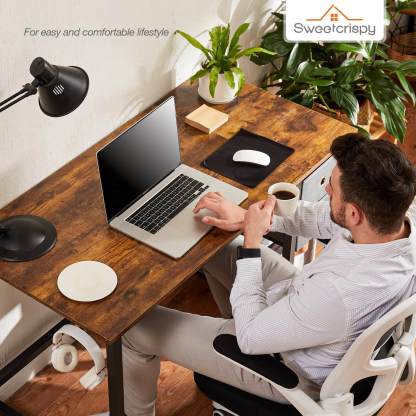 Modern Simple Style Home Office Writing Desk with 2-Tier Drawers Storage Shelf Headphone Hook--Bedroom,Bedroom Desk,Home Office,Home Office Desk,Office,Office chair,Office Desk