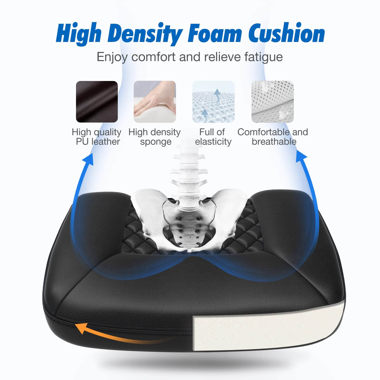 PU Leather Executive Ergonomic Mid Back Computer Chair with Flip-up Armrests--Bedroom,Bedroom Chair,Home Office,Home Office Chair,Office,Office chair,Office Chair1