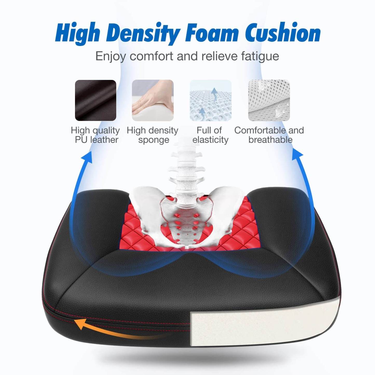 PU Leather Executive Ergonomic Mid Back Computer Chair with Flip-up Armrests--Bedroom,Bedroom Chair,Home Office,Home Office Chair,Office,Office chair,Office Chair1