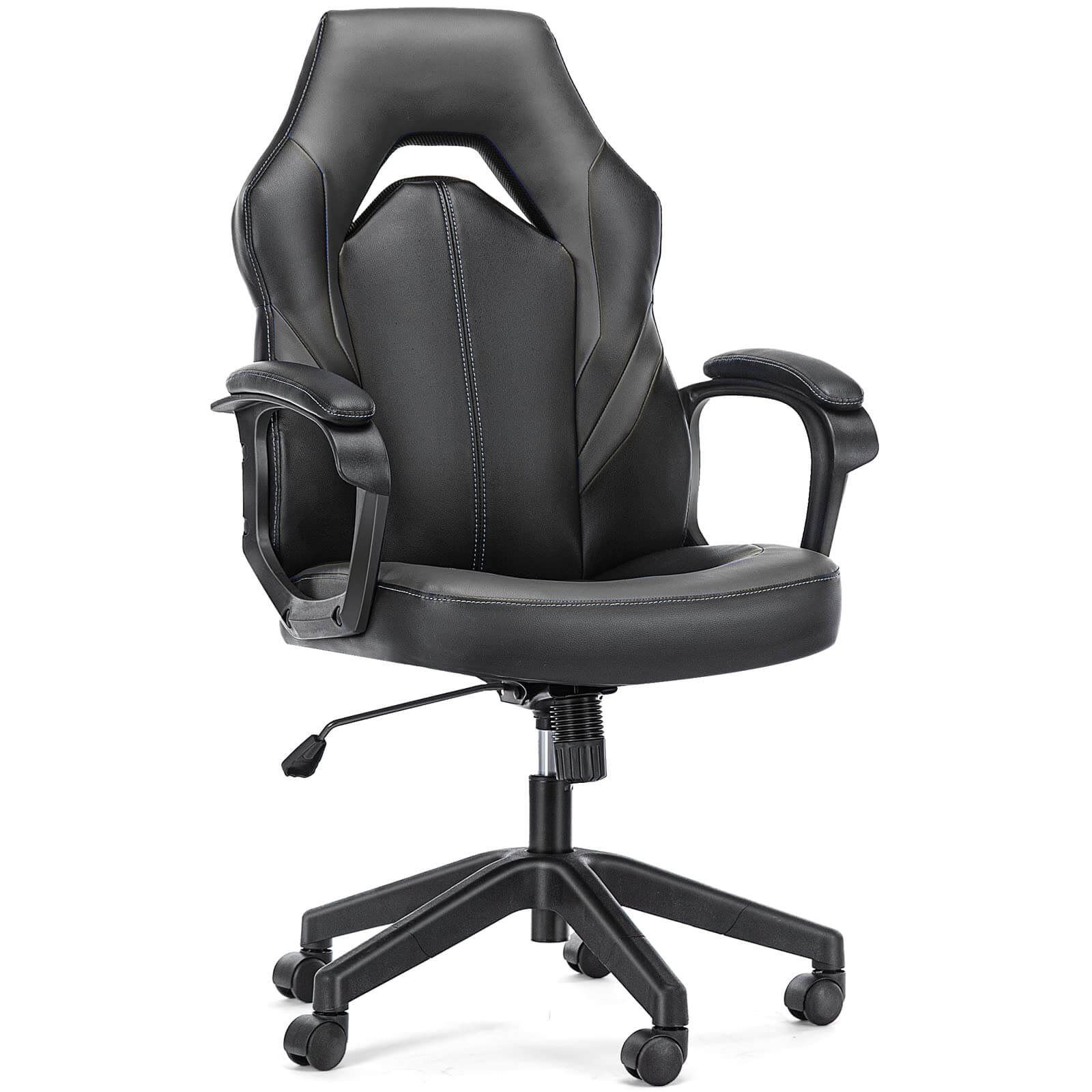 PU Leather Ergonomic Office Chair Swivel Computer Gaming Chair with Lumbar Support--Bedroom,Bedroom Chair,Home Office,Home Office Chair,Office,Office chair,Office Chair1