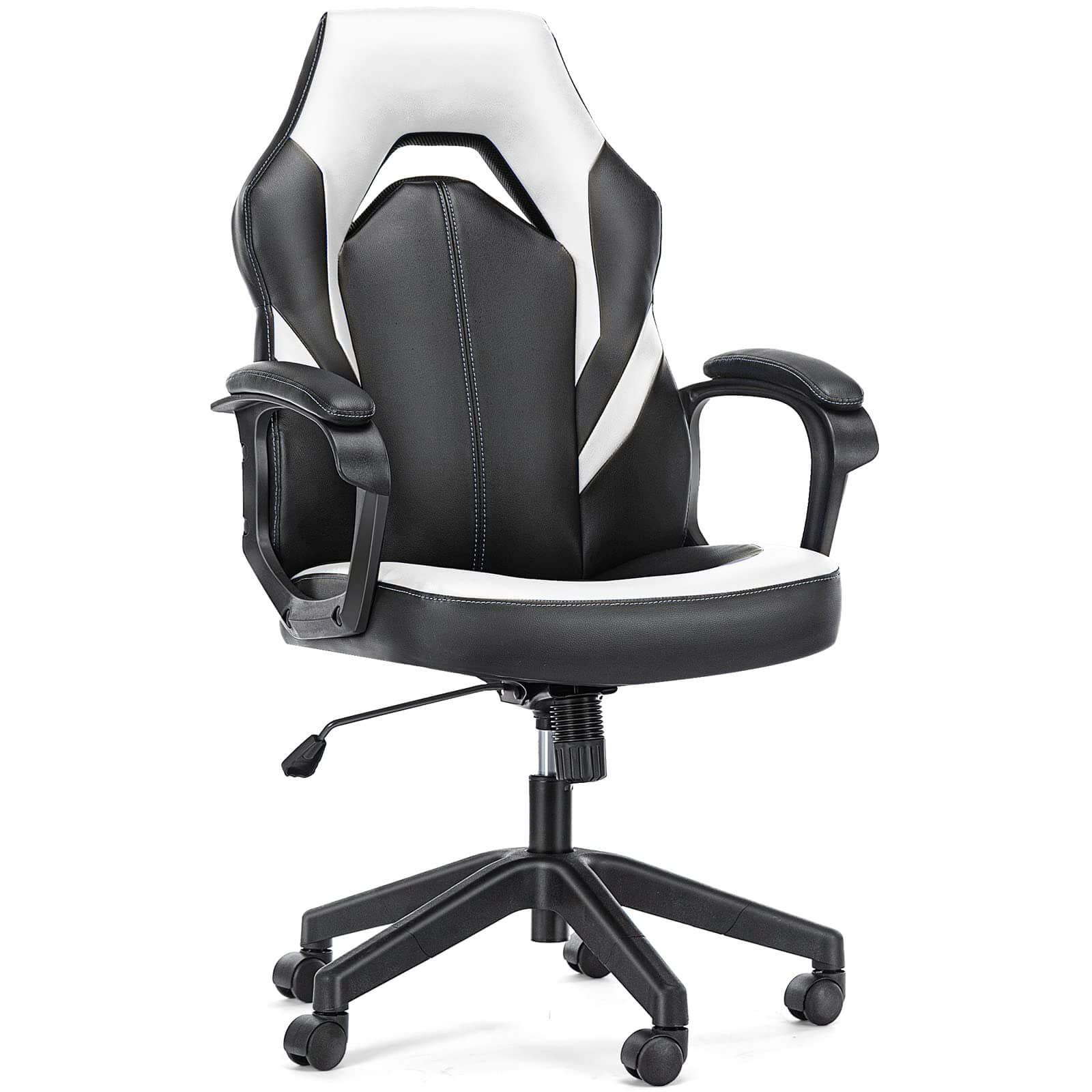 PU Leather Ergonomic Office Chair Swivel Computer Gaming Chair with Lumbar Support--Bedroom,Bedroom Chair,Home Office,Home Office Chair,Office,Office chair,Office Chair1