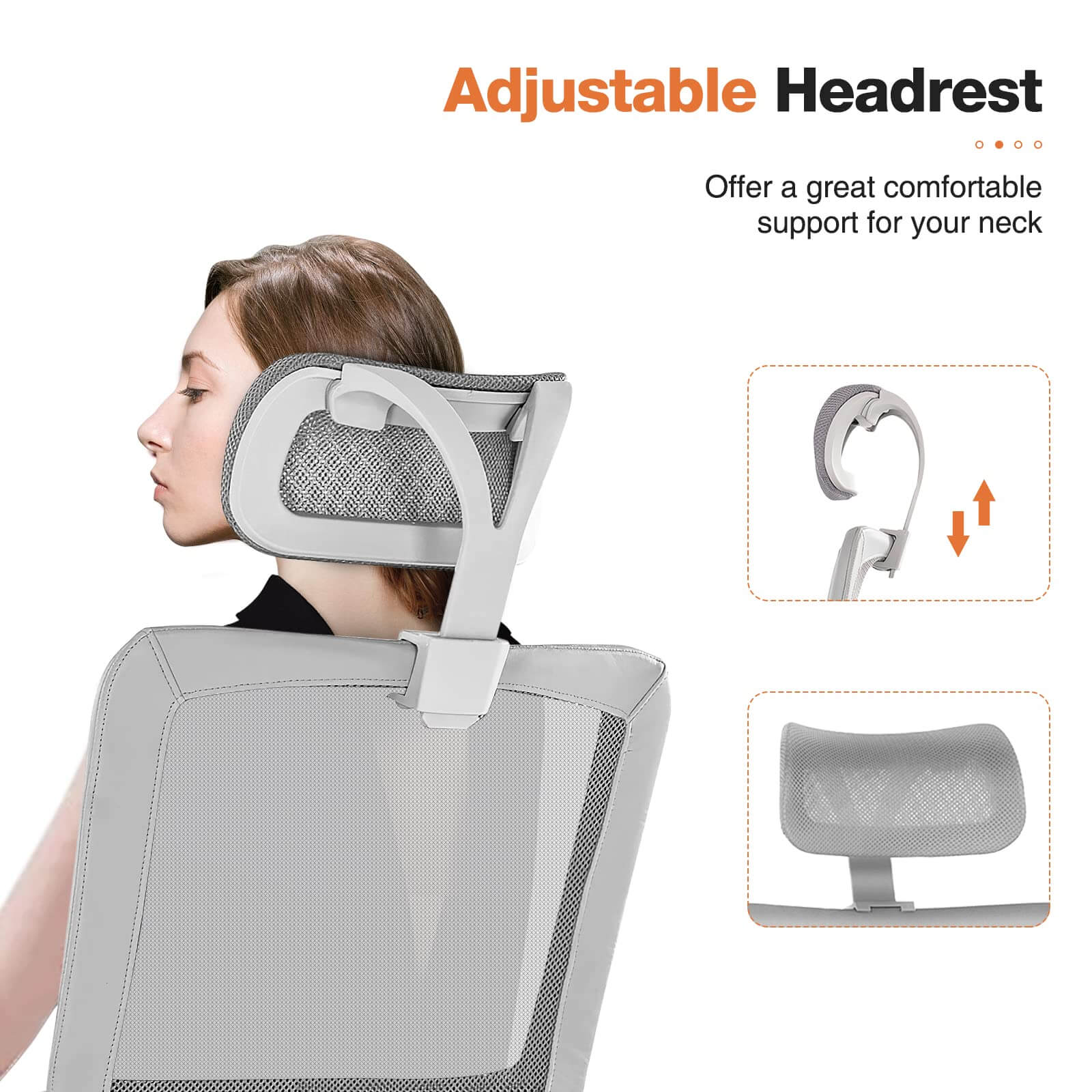 High Back Ergonomic Swivel Office Chair with Adjustable Headrest and Lumbar Support--Bedroom,Bedroom Chair,Home Office,Home Office Chair,Office,Office chair,Office Chair1