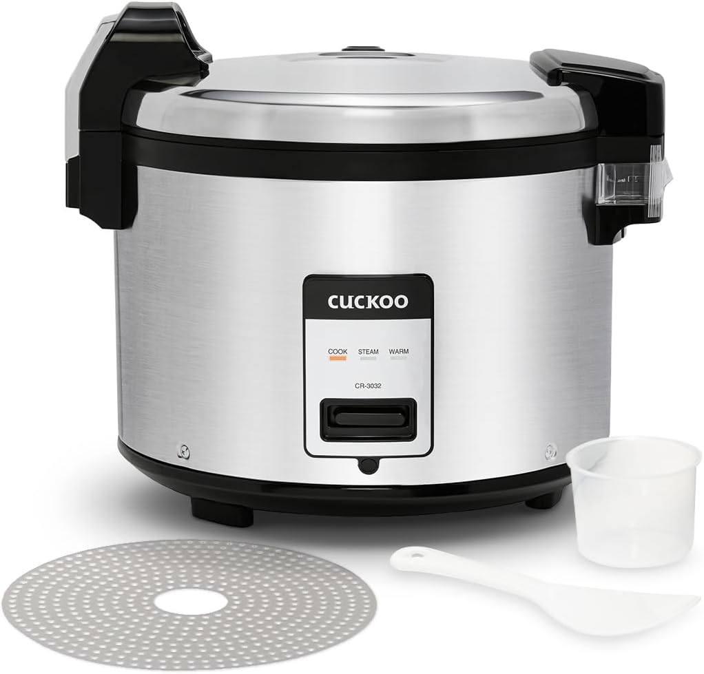 CUCKOO Commercial Rice Cooker and Warmer 30 Cup Uncooked Capacity Silver