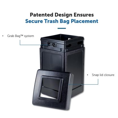 Commercial Zone 732101 Open Top Outdoor Square 42 Gallon Trash Container