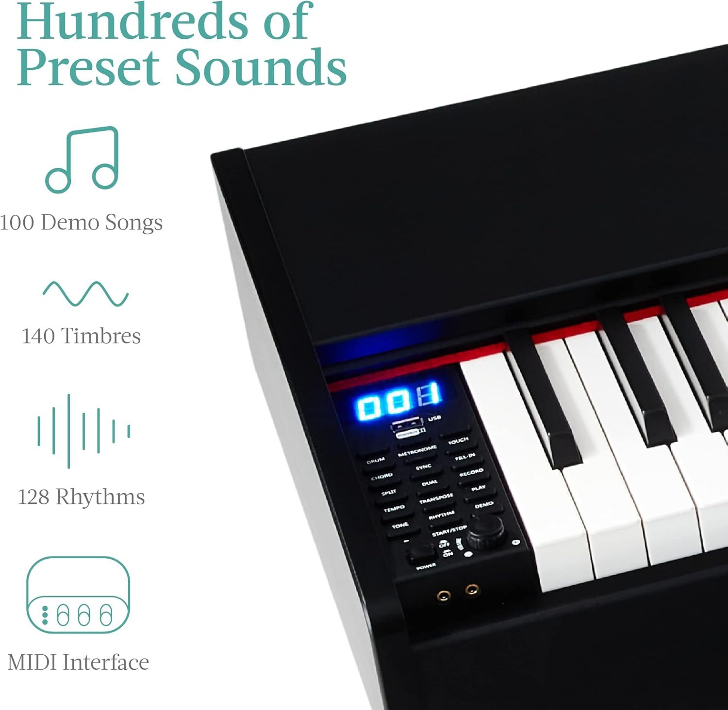 Best Choice Products 88 Key Weighted Full Size Digital Piano with Stand and Stool