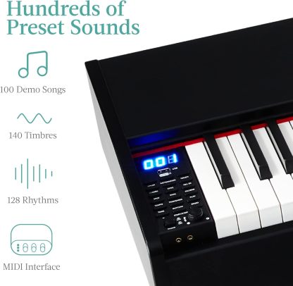 Best Choice Products 88 Key Weighted Full Size Digital Piano with Stand and Stool