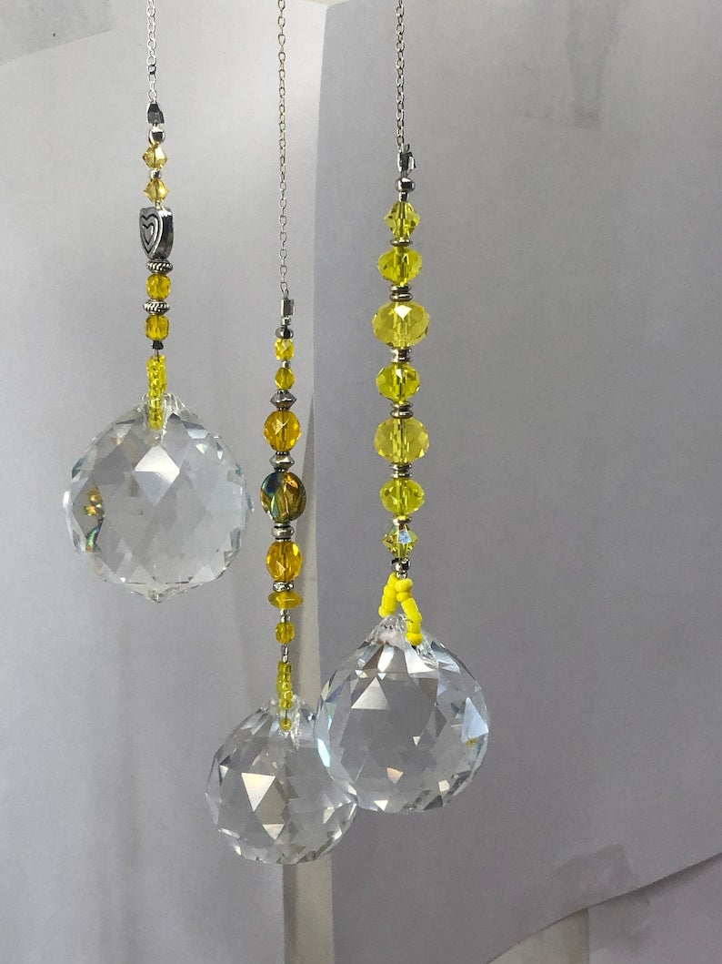 Crystal Suncatcher Rainbow Maker Prism Boho Window Hanging Decor