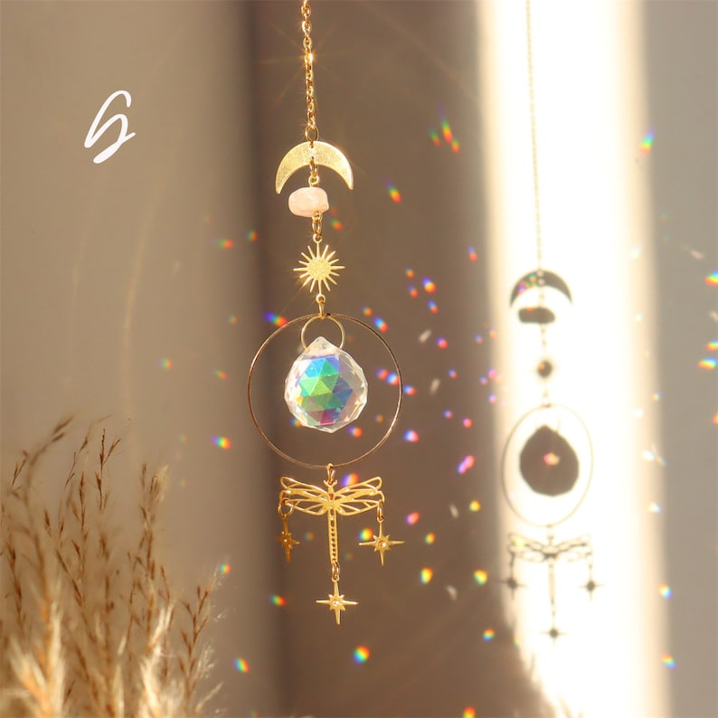 Crystal Suncatcher Butterfly Prism Boho Window Rainbow Light