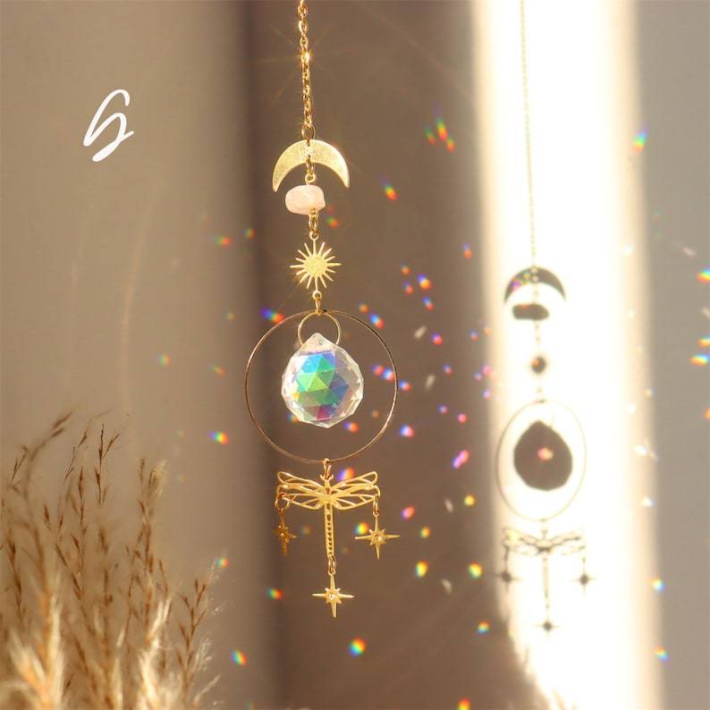 Crystal Suncatcher Butterfly Prism Boho Window Rainbow Light