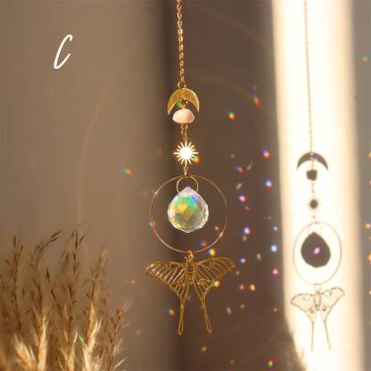 Crystal Suncatcher Butterfly Prism Boho Window Rainbow Light