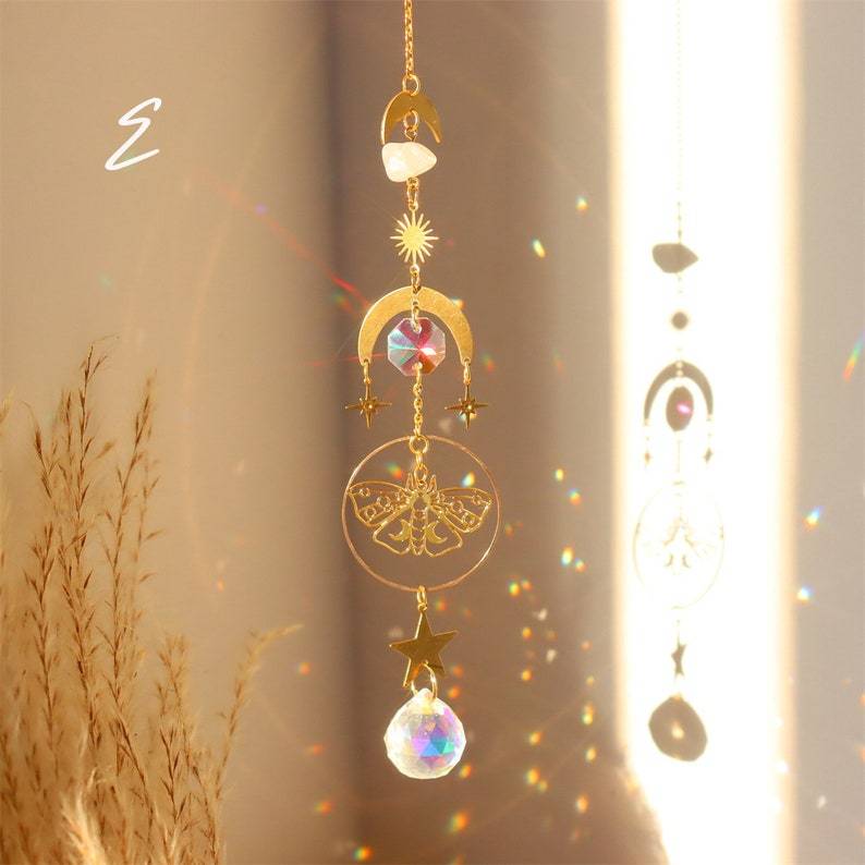 Crystal Suncatcher Butterfly Prism Boho Window Rainbow Light