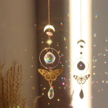 Crystal Suncatcher Butterfly Prism Boho Window Rainbow Light